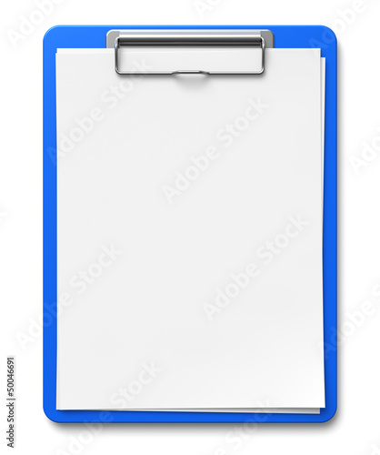Illustration: Clipboard with blank sheets of paper Clipboard with blank sheets of paper