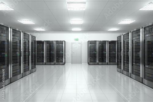 Illustration: Server room in datacenter Server room in datacenter