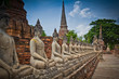 Ancient buddha in Ayutthaya province of Thailand