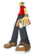 Illustration of a male figure holding a spray can