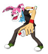 Illustration of a male figure in a mask holding a spray can