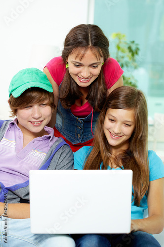 Photo: Studying teens Studying teens