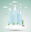 Modern city background. Vector