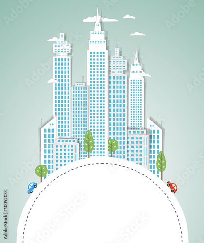 Vector: Modern city background. Vector Modern city background. Vector