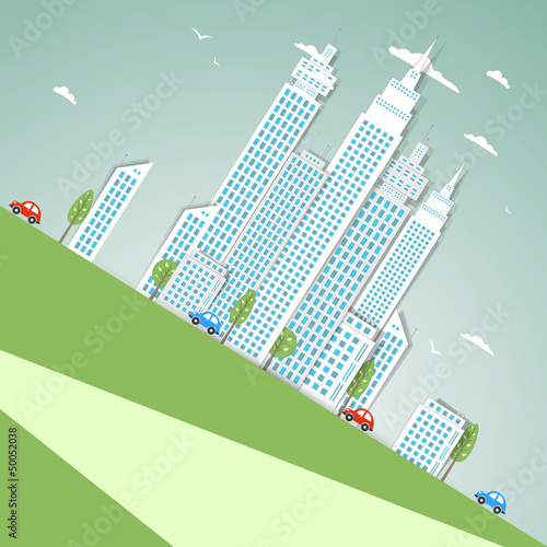 Vector: Modern city background. Vector Modern city background. Vector