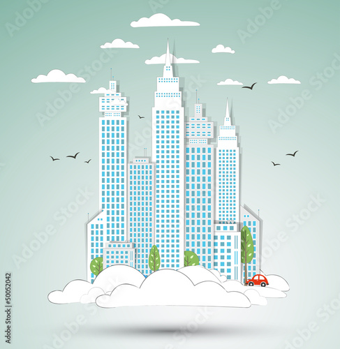 Vector: Modern city background. Vector Modern city background. Vector