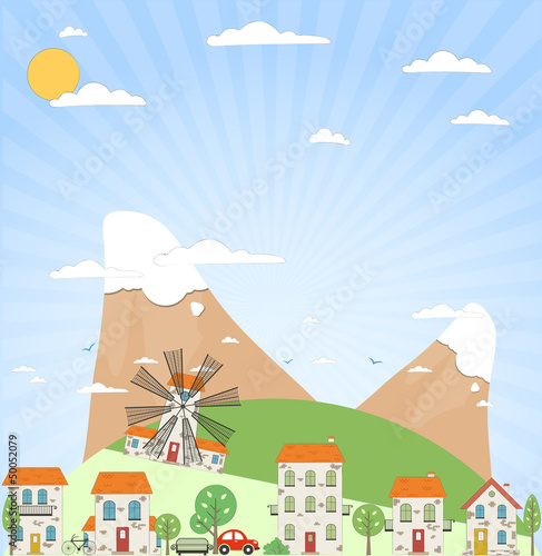 Vector: Old city background. Vector Old city background. Vector