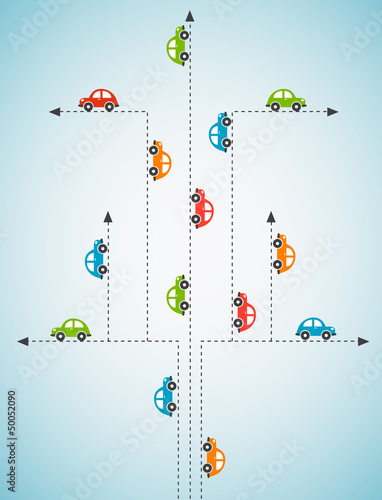Vector: Abstract background with color cars. Vector Abstract background with color cars. Vector