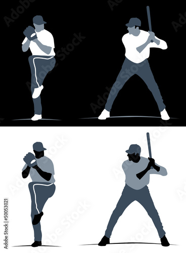 Illustration: Baseball Players Baseball Players