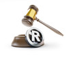 gavel registered trademark sign 3d Illustrations