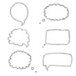 Hand-drawn speech bubbles
