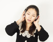 Woman listening to music