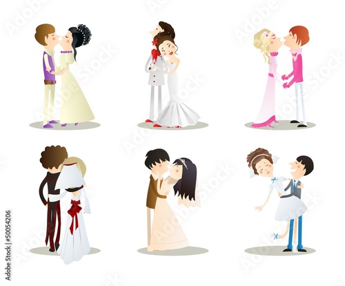 Vector: wedding couples wedding couples