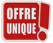 !-Schild rot quad OFFRE UNIQUE