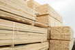 Stacks of boards for export