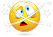 Smiley Vector Illustration - Dizziness Confused