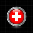 Metallbutton Flagge Schweiz