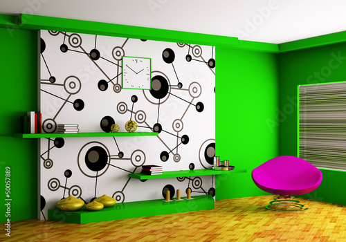 Illustration: Modern interior 3d Modern interior 3d