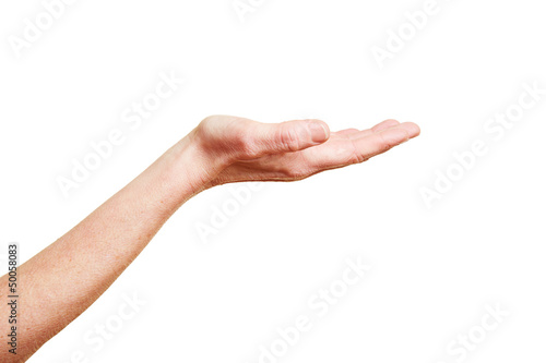 Photo: Hand mit offener Handfläche Hand mit offener Handfläche