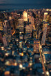 Quadro New York Manhattan at night with soft focus