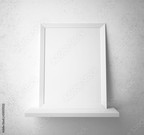 Illustration: frame on shelf frame on shelf
