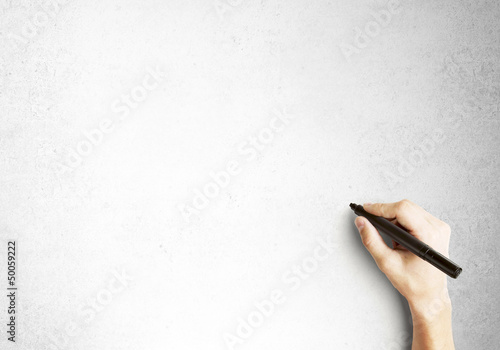 Photo: hand drawing hand drawing