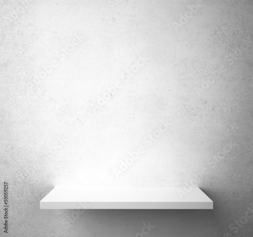Illustration: concrete wall with shelf concrete wall with shelf