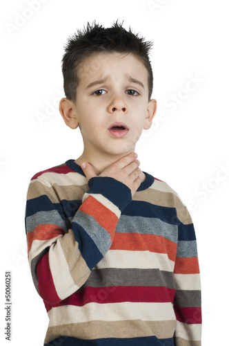 Photo: Child have sore throat sick Child have sore throat sick