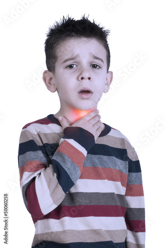 Photo: Child have sore throat sick Child have sore throat sick