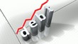 Video: Concept animation, growing chart - Debt. Concept animation, growing chart - Debt.