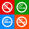 Stickers multicolored - No smoking area sign