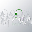 Vector: paper snowdrop paper snowdrop