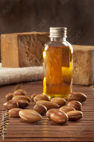 Photo: seeds of argan with light and soap seeds of argan with light and soap