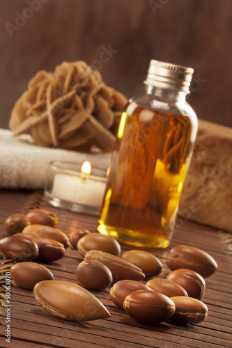 Photo: seeds of argan with light and soap seeds of argan with light and soap