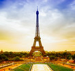 Eiffel Tower at sunset