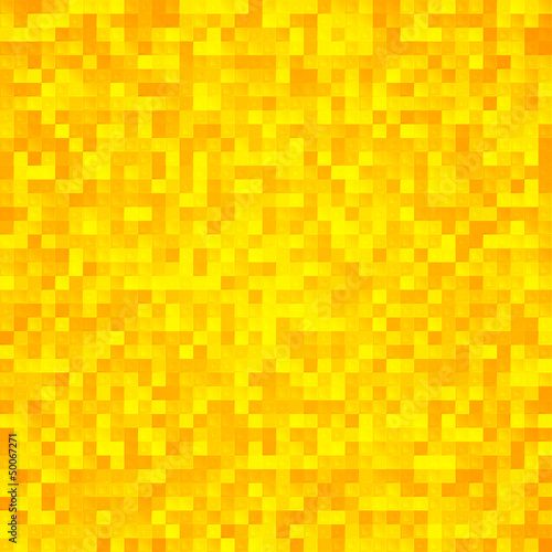 Vector: Abstract yellow pixel mosaic seamless background Abstract yellow pixel mosaic seamless background