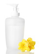 Bottle with liquid soap isolated on white