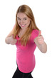 Frau im Sportdress