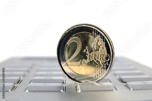 Photo: Money and euro coin Money and euro coin