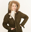attraktive Dame im Winterlook