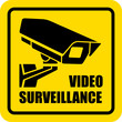 Square video surveillance sign