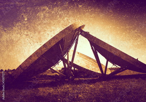 Photo: grunge radar dishes grunge radar dishes