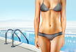 woman near swimming pool l