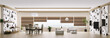 Interior of modern apartment panorama 3d render