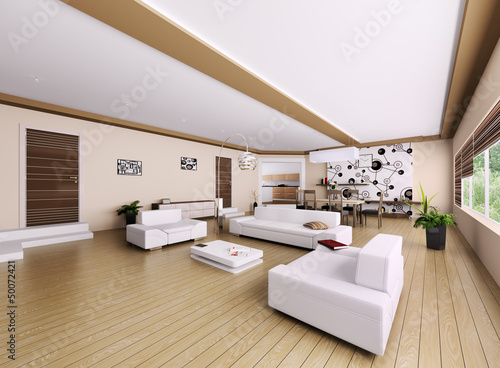 Illustration: Interior of modern apartment Interior of modern apartment