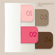 Set of bookmarks, stickers, labels, tags. Numbered banners. Vect