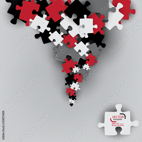 Vector: Abstract background made from puzzle pieces Abstract background made from puzzle pieces
