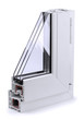 Section of plastic window profile