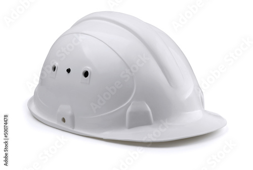 Photo: White construction hard hat White construction hard hat