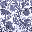 floral blue damask background